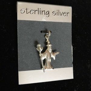 Sterling Silver Wizard Charm Pendant
